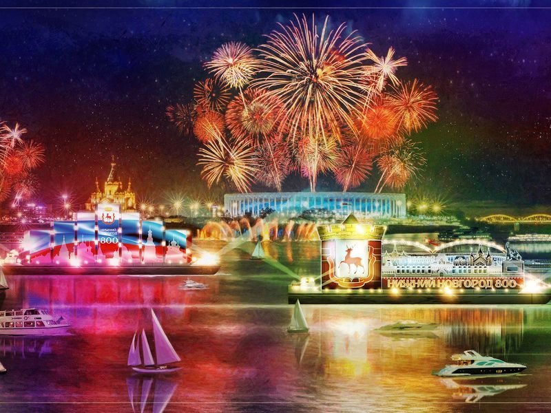Кульминация празднования 800-летия Нижнего Новгорода в акватории 